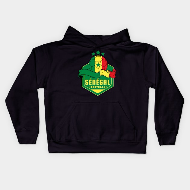 Senegal Football Kids Hoodie by footballomatic